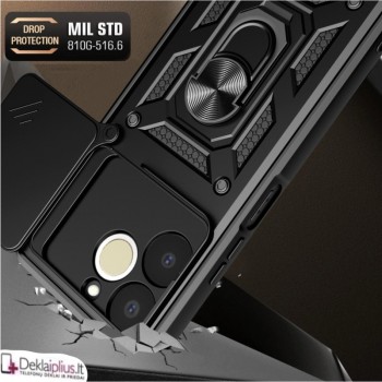 5in1 smūgiams atsparus dėklas su uždaromu dangteliu - juodas (Realme Note 70T) 5in1 smūgiams atsparus dėklas su uždaromu dangteliu - juodas (Realme Note 70T)